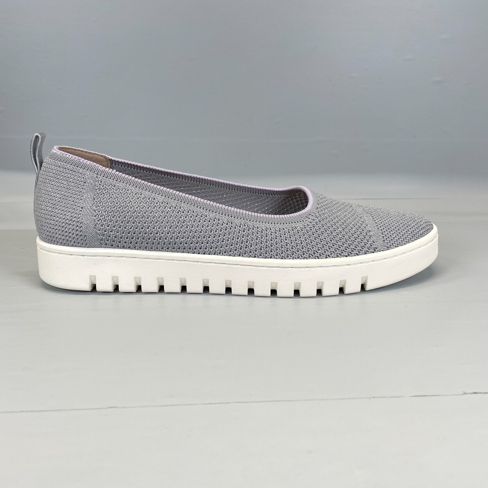 Vionic Uptown Skimmer Knit Shoes Womens Size 10 Gray Slip On Comfort Casual Flat